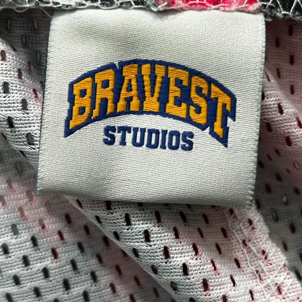 Bravest Studios Red Skully Shorts Mesh Streetwear Skull Graphic Y2K Goth NWT M - Picture 6 of 8